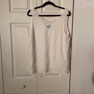 Off white cross chest tank